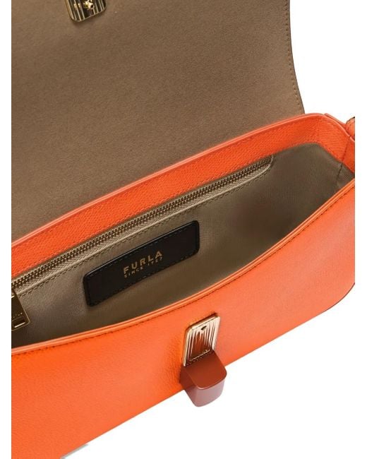 Furla Orange Iride Clasp-Fastening Bag