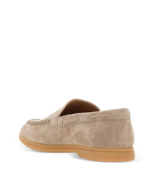 Eleventy Multicolor Stitched Suede Loafers for men