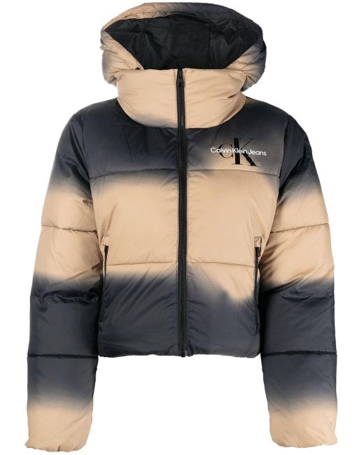 calvin klein jeans colour block puffer jacket