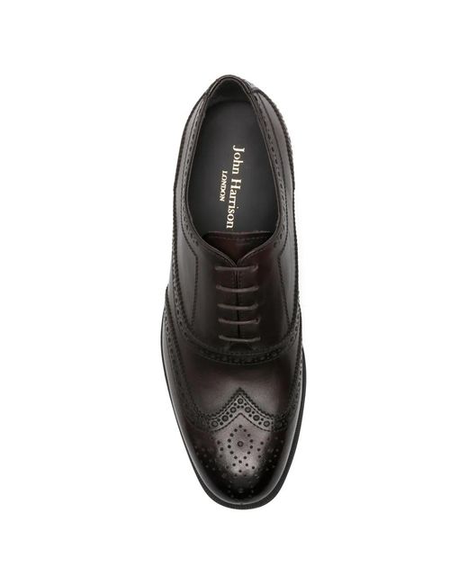 JOHN HARRISON White Brogue-Detail Derby Shoes for men