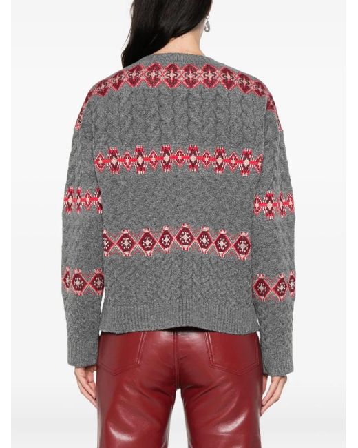 Cecilia Prado Gray Carolina Patterned Sweater