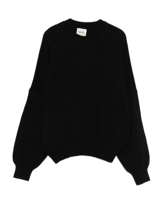 Khaite Black Margaux Long-Sleeve Sweater