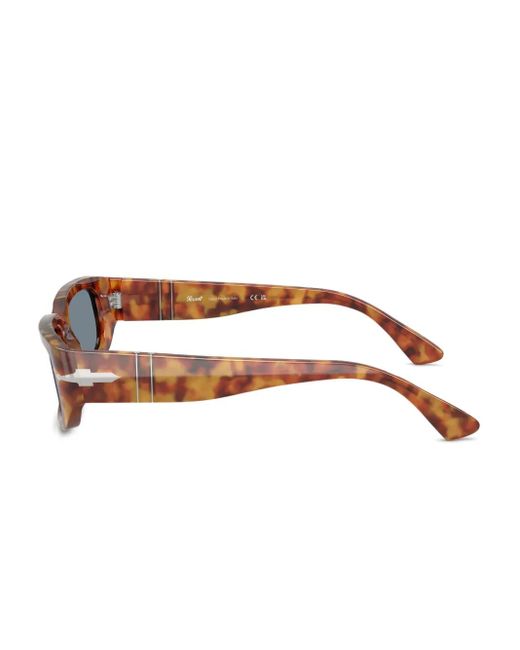 Persol Blue Tortoiseshell Rectangle Sunglasses
