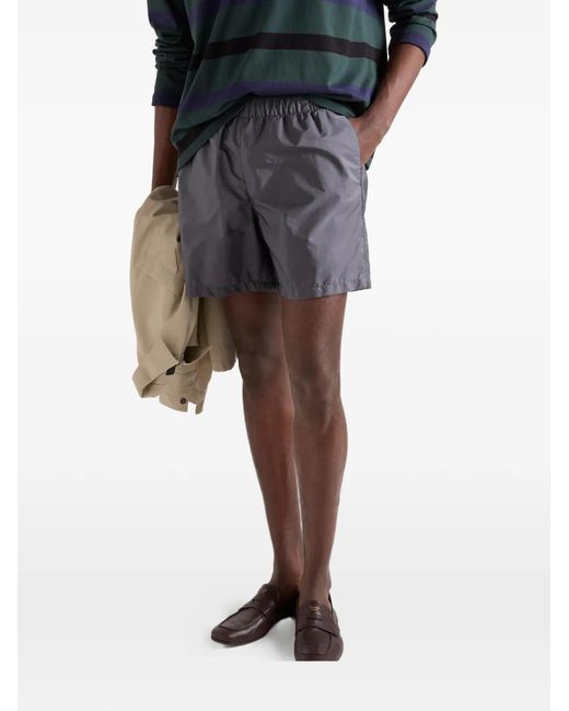 Prada Gray Re-Nylon Swim Trunks for men