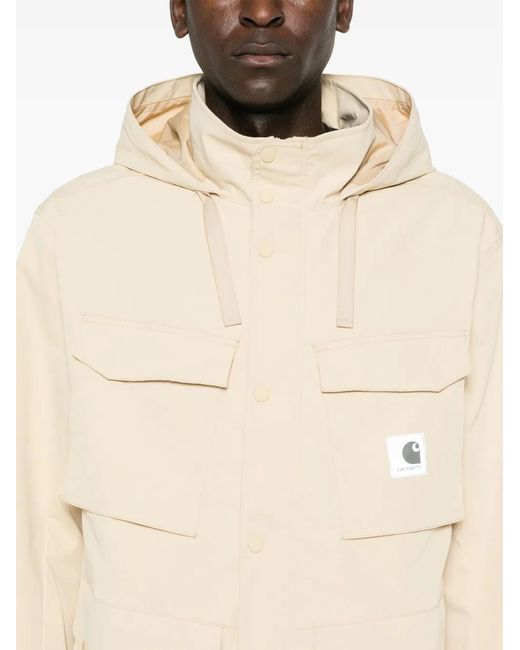Carhartt Natural Balto Logo-Patch Hooded Jacket for men