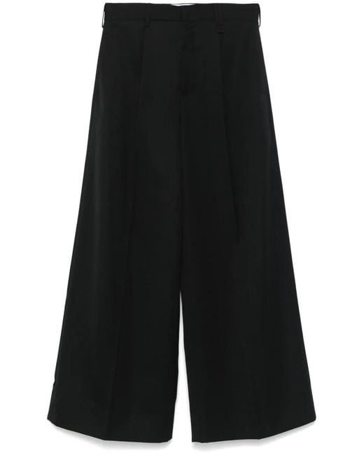 Simone Rocha Black Wide-Leg Trousers for men