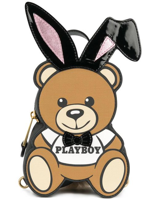 Moschino Playboy Ready To Bear Backpack in Black | Lyst