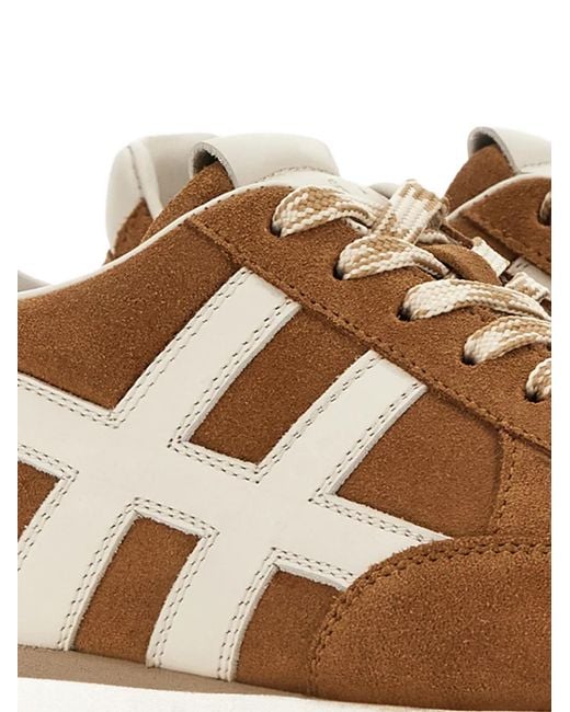 Hogan Brown Flat Shoes