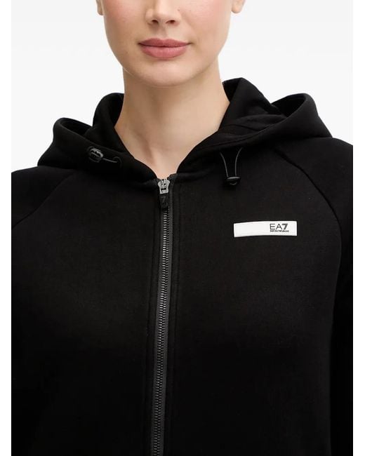 Chaqueta con letras del logo EA7 de color Black