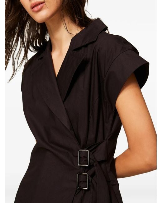 Twinset Black Double-Breasted Dress