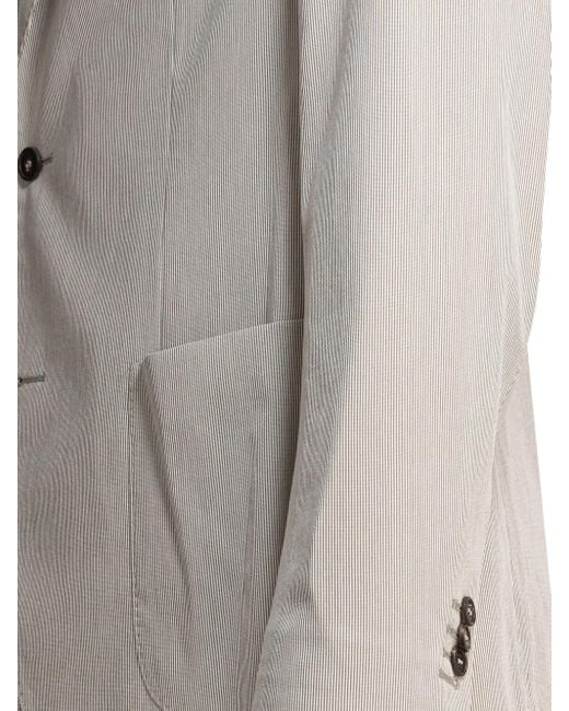 Completo Gessato di Incotex in Natural da Uomo