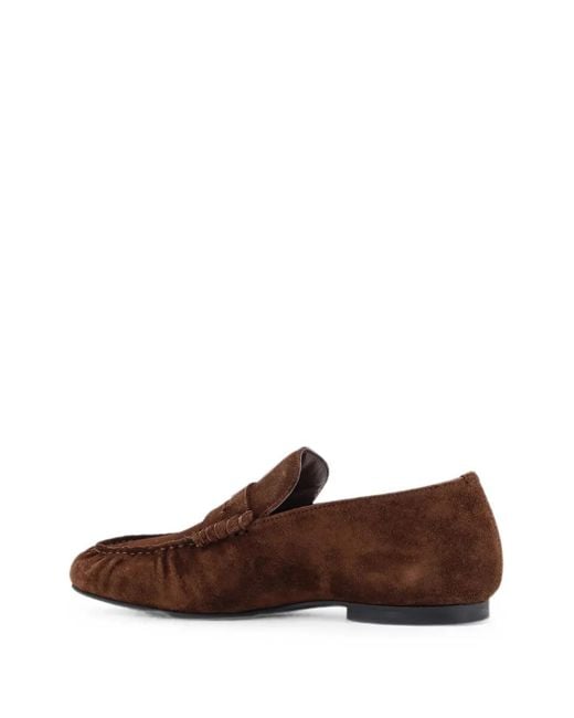 Alohas Brown Aven Square-Toe Loafers