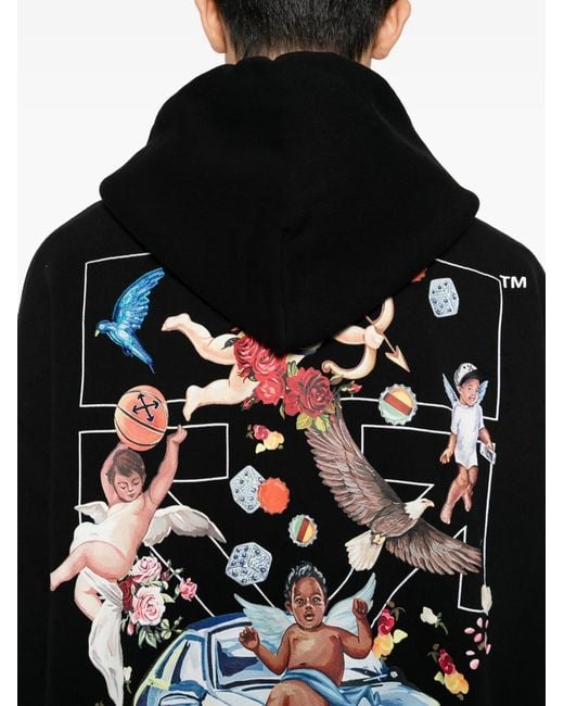 Off-White c/o Virgil Abloh Black Fresco Arrow Skate Hoodie for men