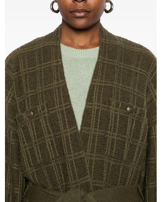 Eric Bompard テクスチャード カーディガン Green