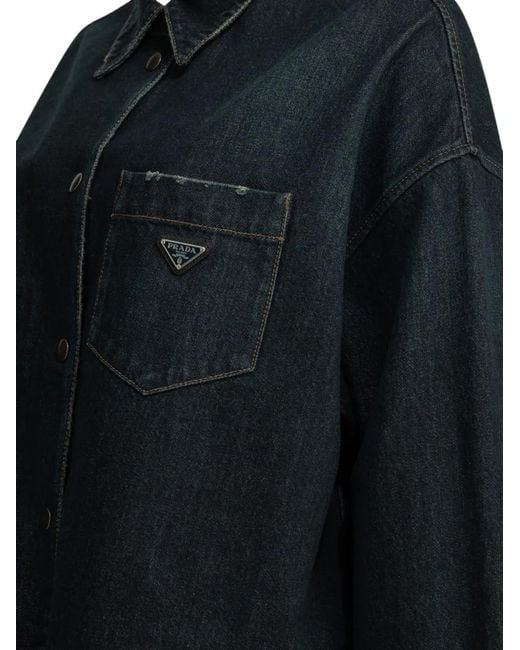 Prada Denim Jack in het Black
