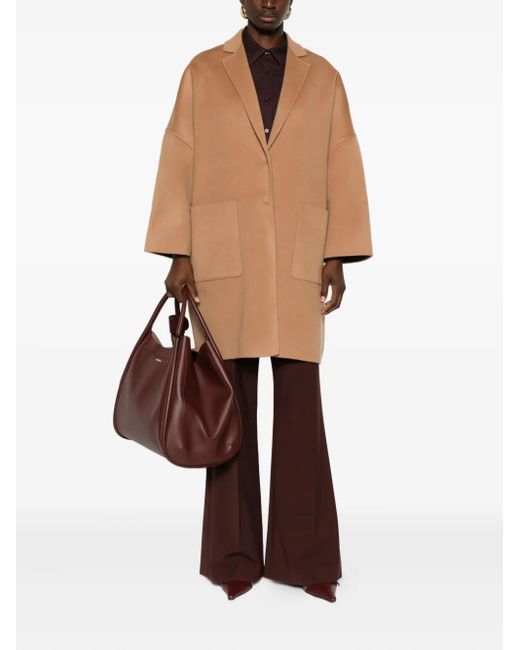 Semicouture Natural Patch-Pockets Coat