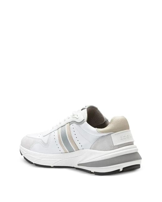 Bogner White Baskets À Rayures for men