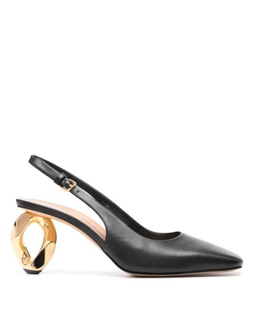 J.W. Anderson Black 65Mm Chain-Heel Pumps