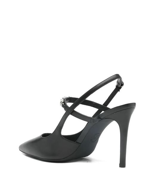 Michael Kors Black Dina Leather Slingback Pumps