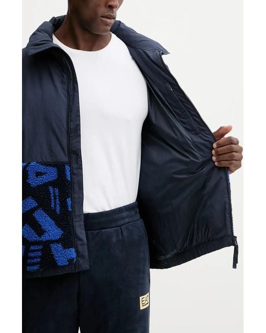 EA7 Jacke mit Logo-Patch in Blue für Herren