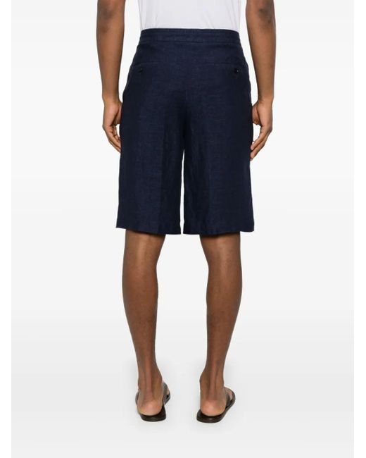 メンズ Zegna Linen Shorts Blue