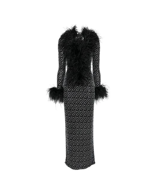 Miron Black Embellished Maxi Dress