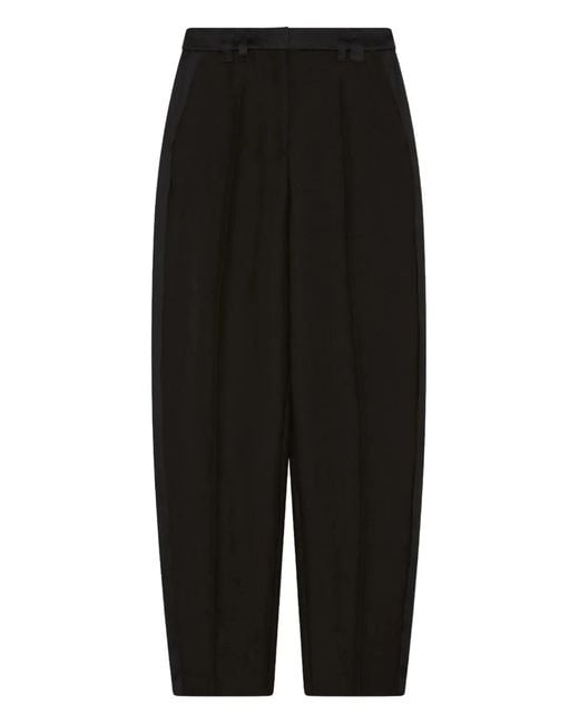 Marella Black X Stella Maxwell Smoking Barrel-Leg Trousers