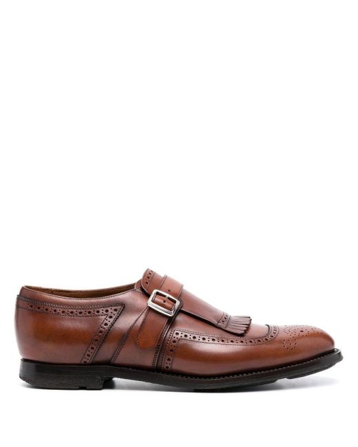 Church's Shanghai Leather Monk Shoes in Brown for Men | Lyst