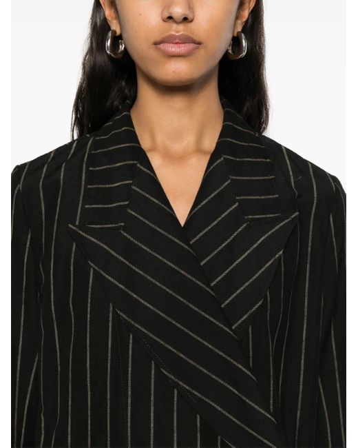 Uma Wang Black Striped Blazer