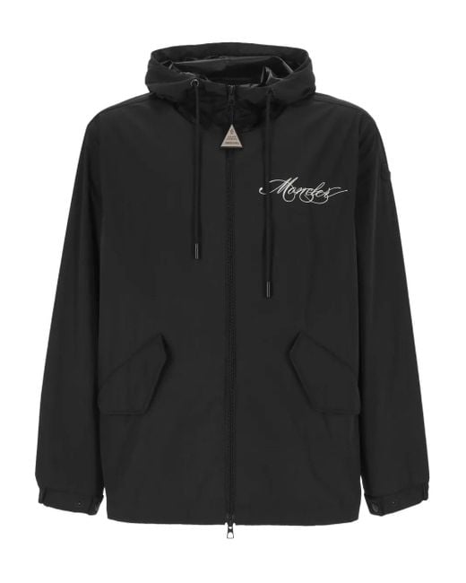 Moncler Black Hooded Jacket for men