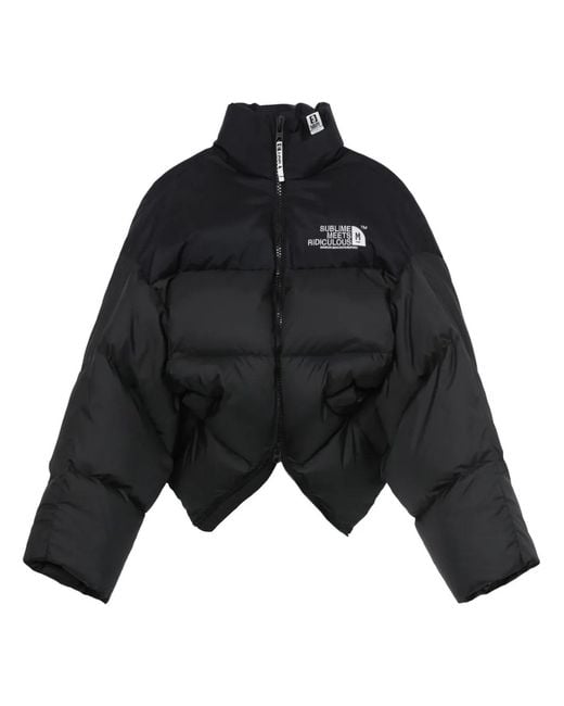 Maison Mihara Yasuhiro Black Cropped Puffer Jacket