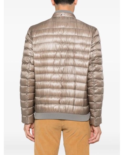 Herno Brown Quilted Jacket for men