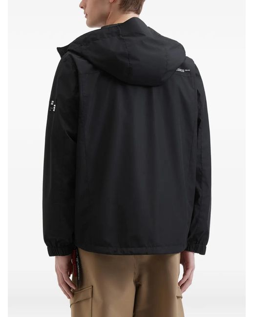 Izzue Black Hooded Zip Jacket for men