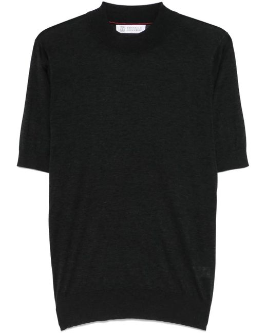 メンズ Brunello Cucinelli クルーネック Tシャツ Black