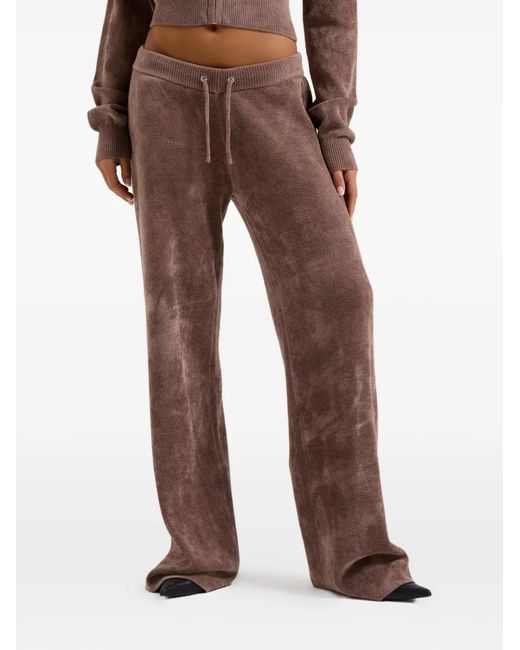 Juicy Couture Brown Luxe Straight-Leg Track Pants