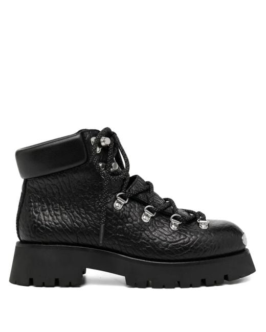 Alexander Wang Black Leather Combat Boots