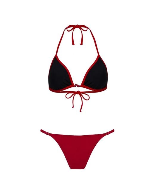 Anjuna Red Triangle-Design Bikini