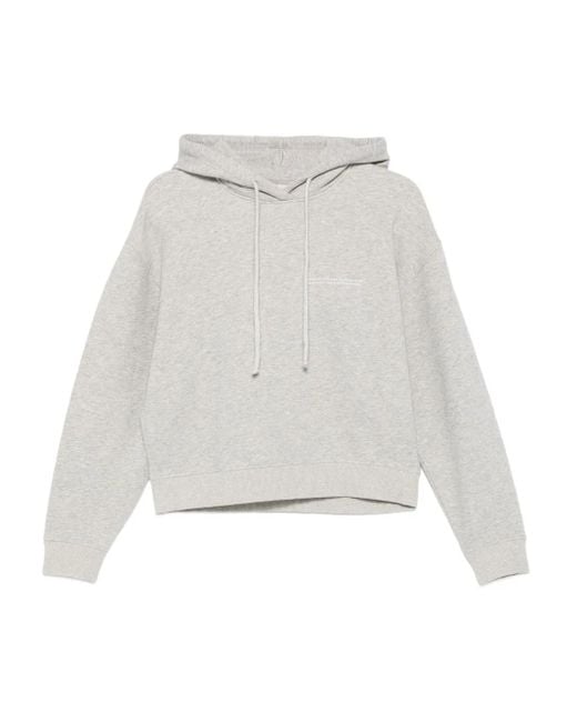 Marc O' Polo White Drawstring-Detail Hoodie