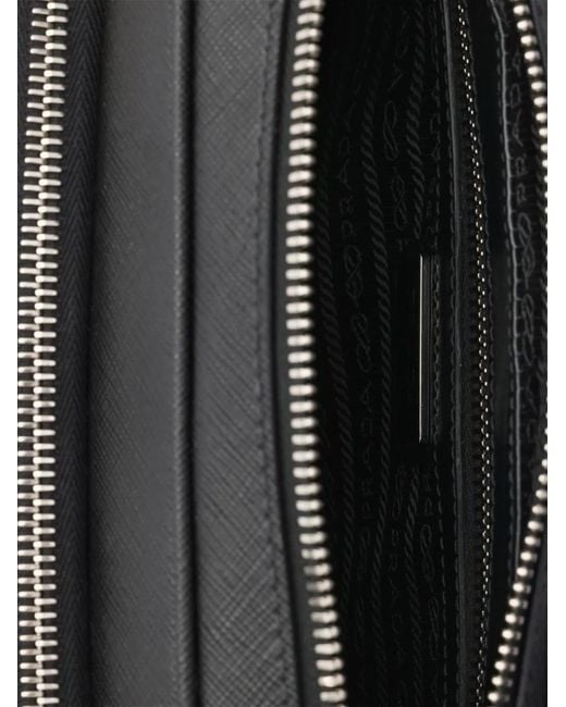 Prada Black Saffiano Leather Shoulder Bag for men