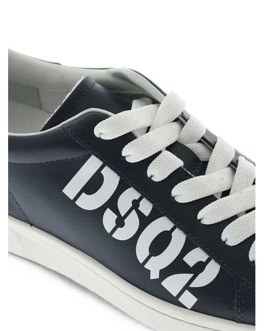 DSquared² White Boxer Logo-Print Sneakers