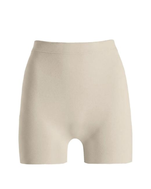 Wolford White Seamless Warp-Knit Shorts