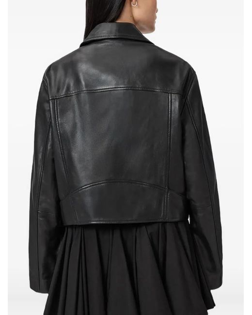 AllSaints Black Masone Leather Biker Jacket