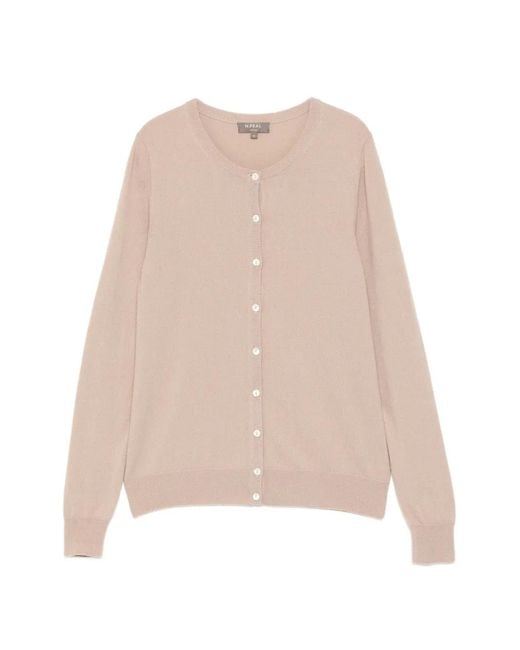 N.Peal Cashmere Natural Olivia Cardigan