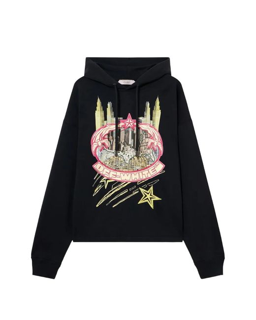 Off-White c/o Virgil Abloh Black Big Frame World Graphic-Print Hoodie for men