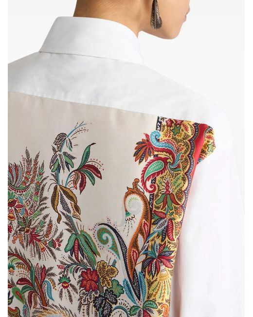 Etro White Paisley-Print Shirt