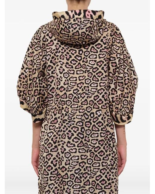 Givenchy Natural Oversize Leopard Print Coat