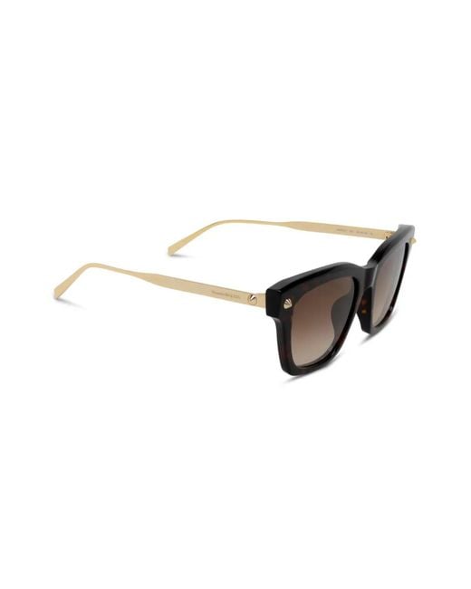 McQueen Brown Square-Frame Sunglasses