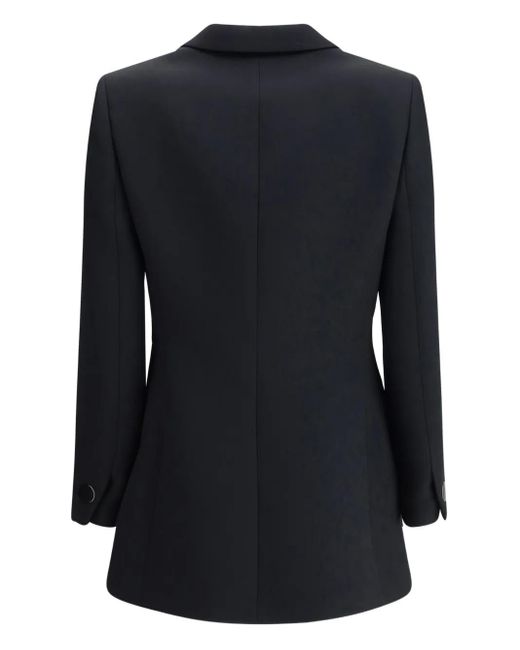Giorgio Armani Black Single-Button Silk Blazer