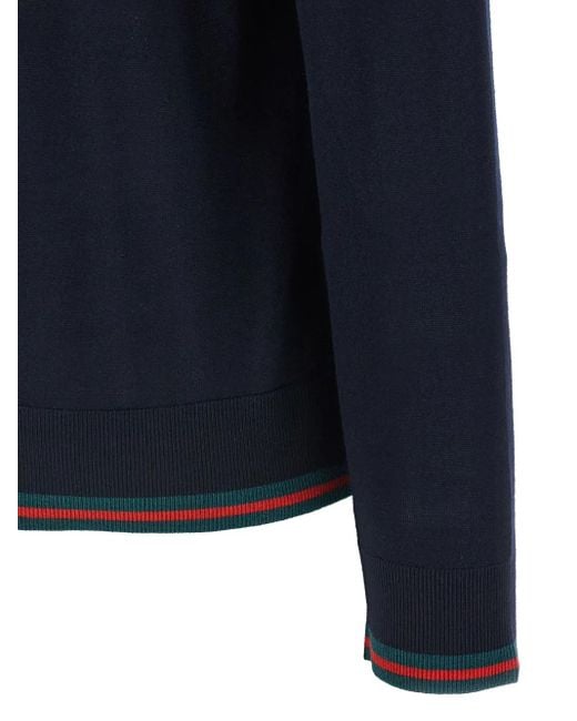 Gucci ボタン カーディガン Blue