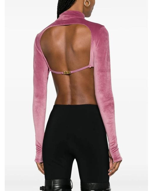 Gcds Fluwelen Blouse in het Red